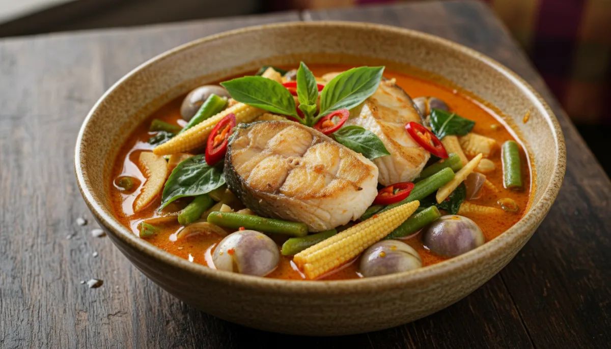 Curry Thai della Giungla con Pesce e Verdure Miste