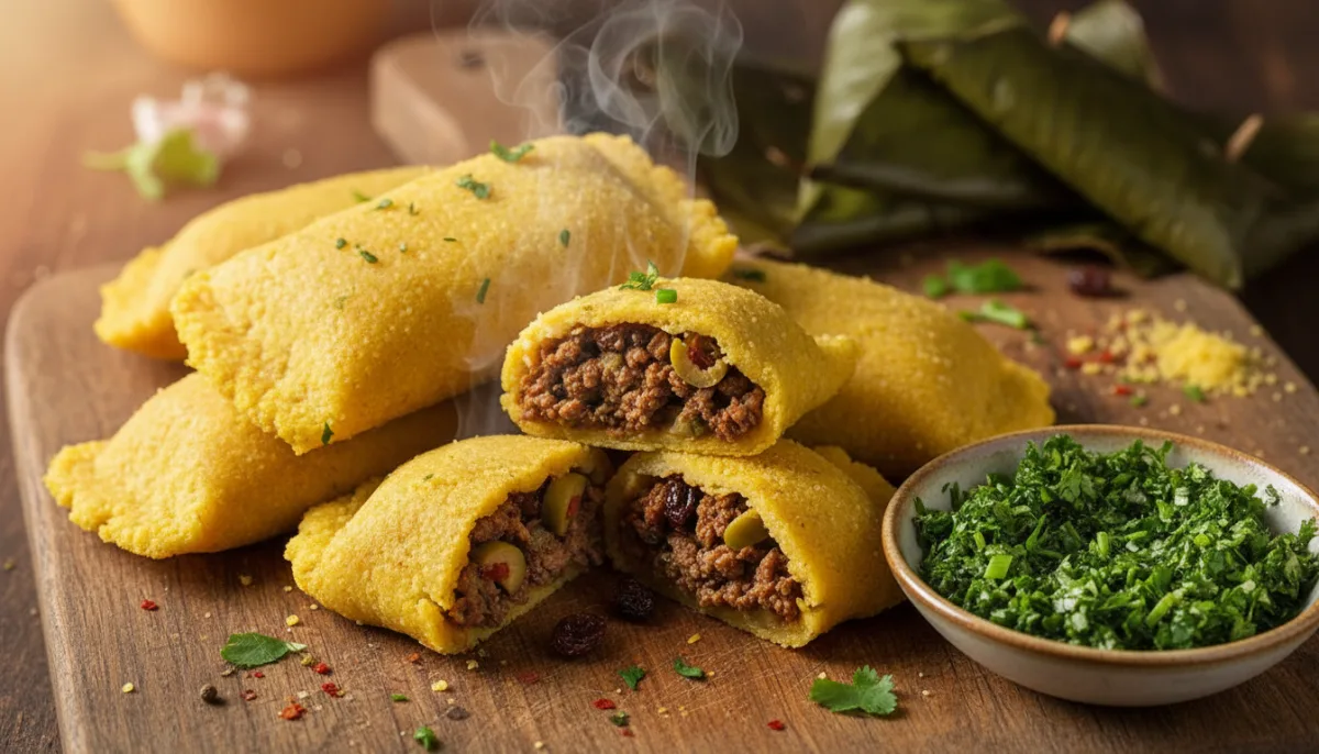 Trinidadian Pastelles with Aromatic Green Seasoning