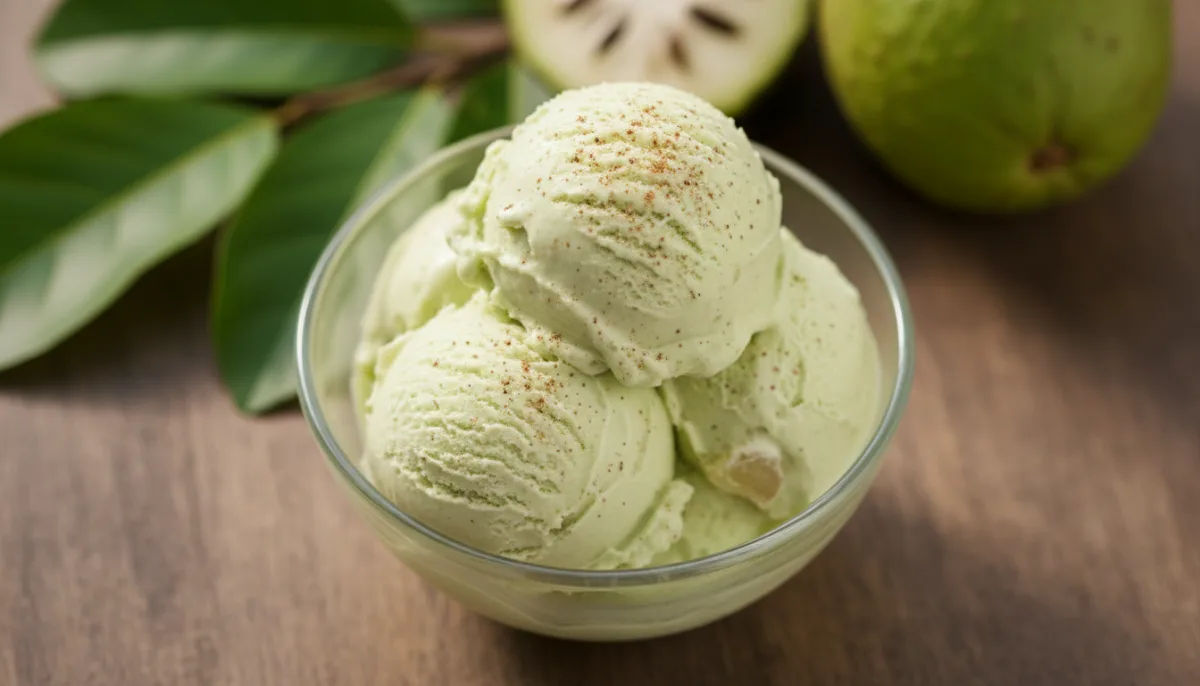 Helado de Guanábana de Trinidad con Nuez Moscada y Canela