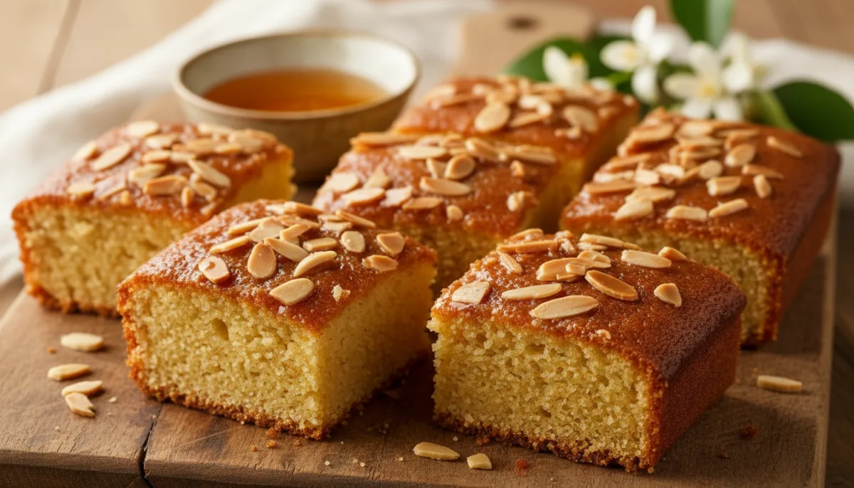 Pastel de Sémola con Almendras y Miel al Estilo Tunecino