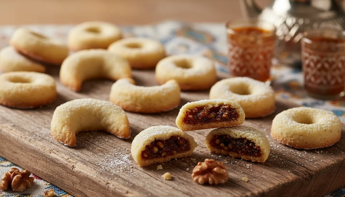 Galletas Tunecinas Rellenas de Higo y Nuez (Kaak Warka Bil Tin)