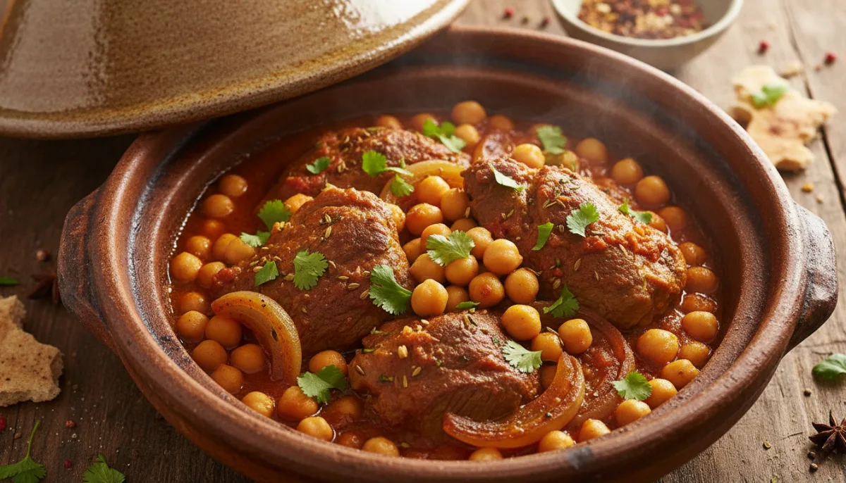 Tajine Tunisino di Agnello e Ceci