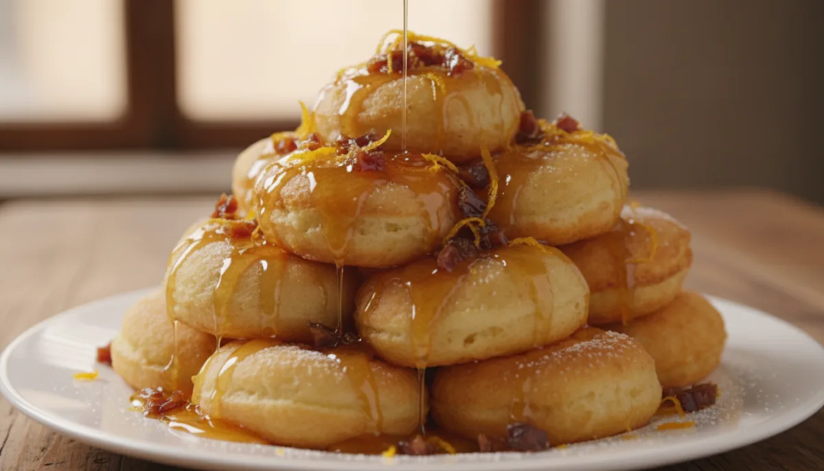 Buñuelos Tunecinos de Naranja y Dátiles con Almíbar de Miel