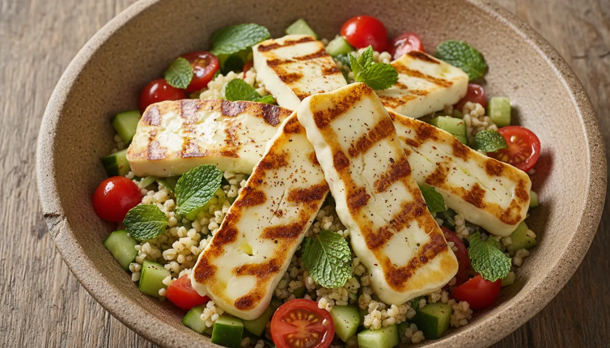Sallatë Turke me Bulgur dhe Halloumi
