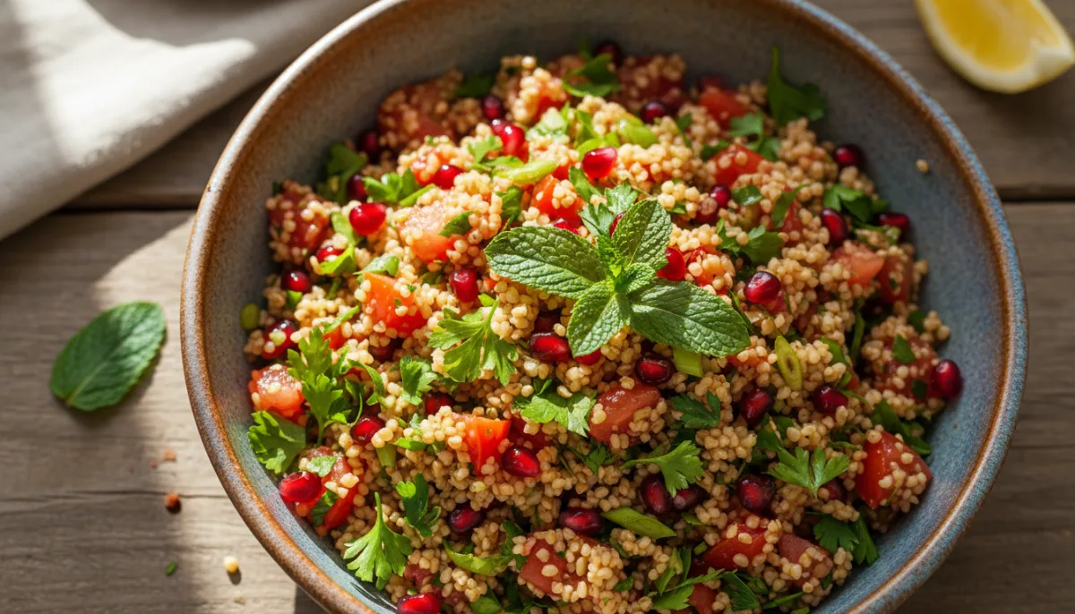 Turkish Bulgur Salad with Pomegranate (Kisir)