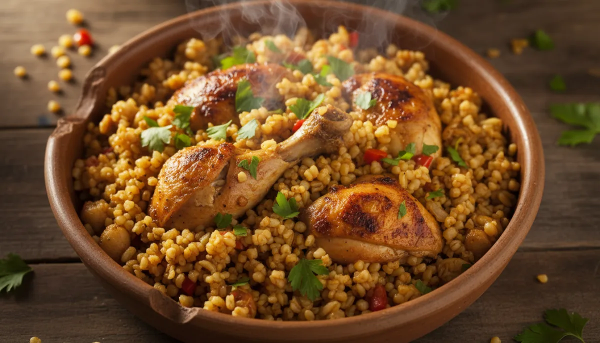 Turkish Chicken and Bulgur Pilaf