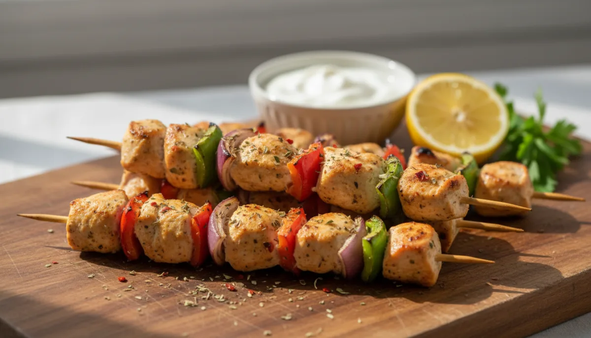 Turkish Chicken and Vegetable Skewers (Tavuk Şiş)