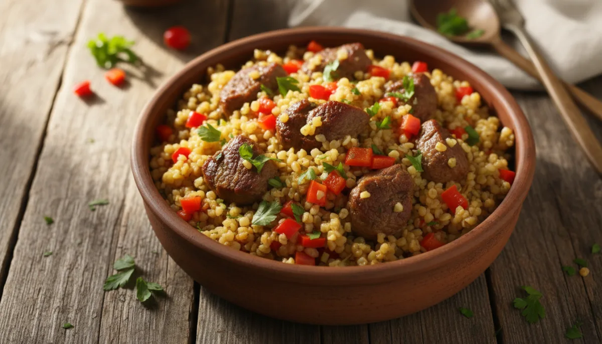 Pilaf Turc d'Agneau et de Boulgour (Bulgur Pilavı)