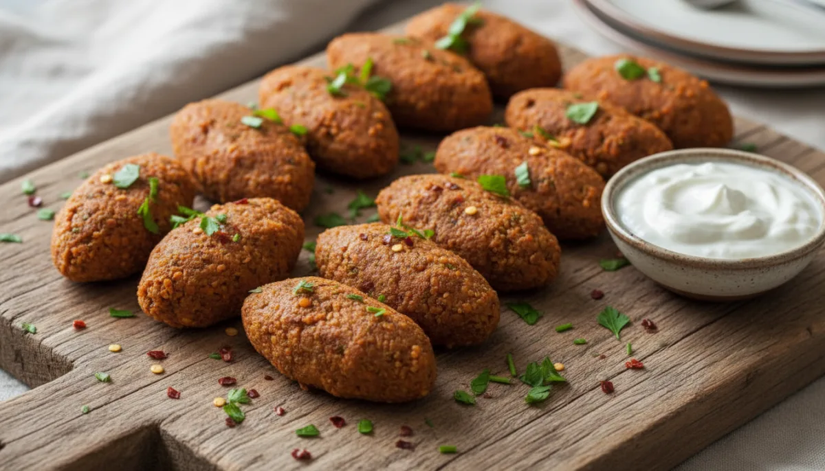Qofte Turke me Thjerrëza dhe Bulgur me Salcë Kosi