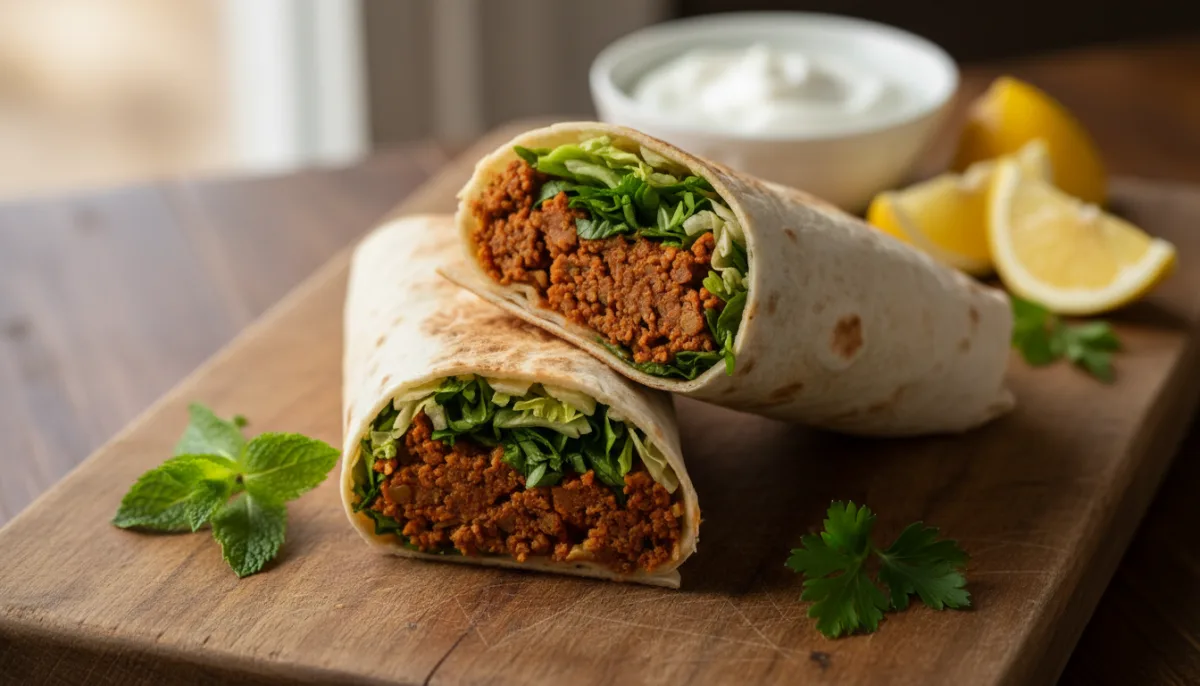 Wraps de Köfte de Lentilles à la Turque