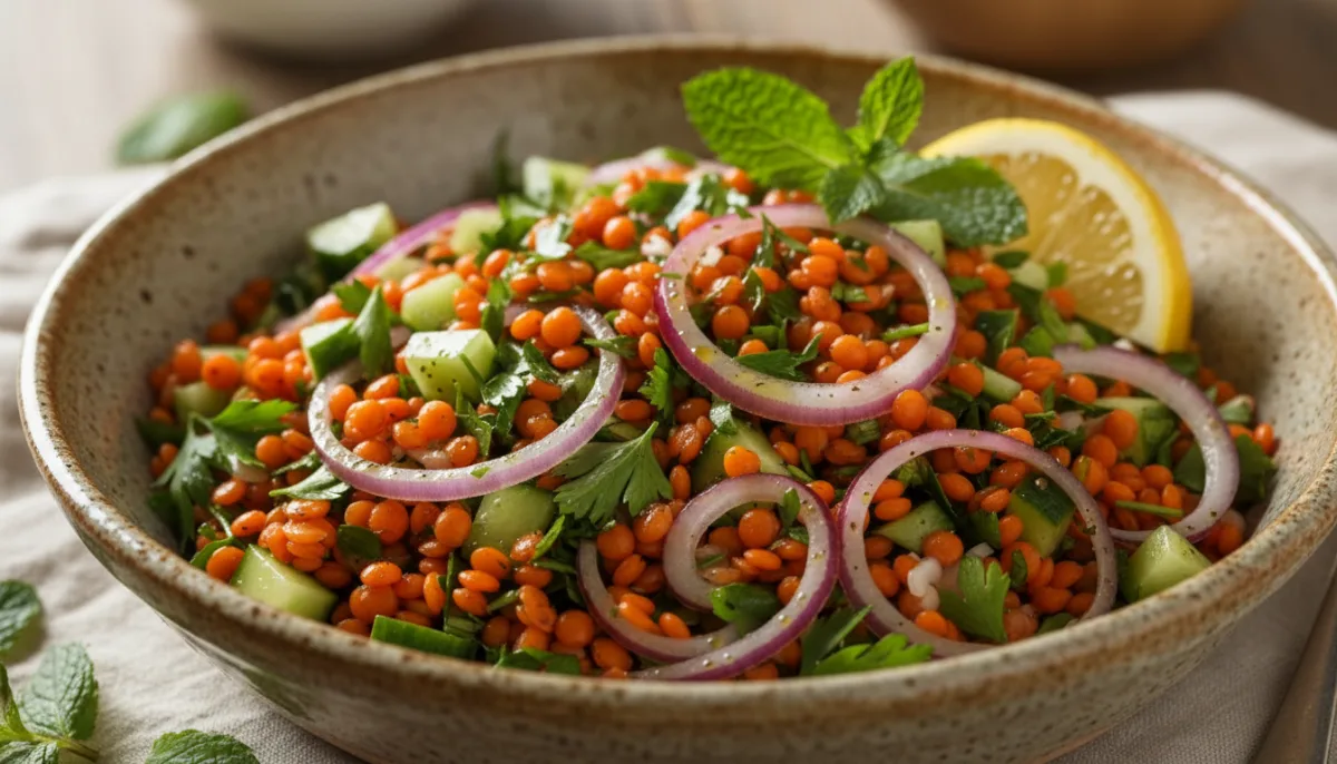 Turkish Lentil Salad (Mercimek Salatası)
