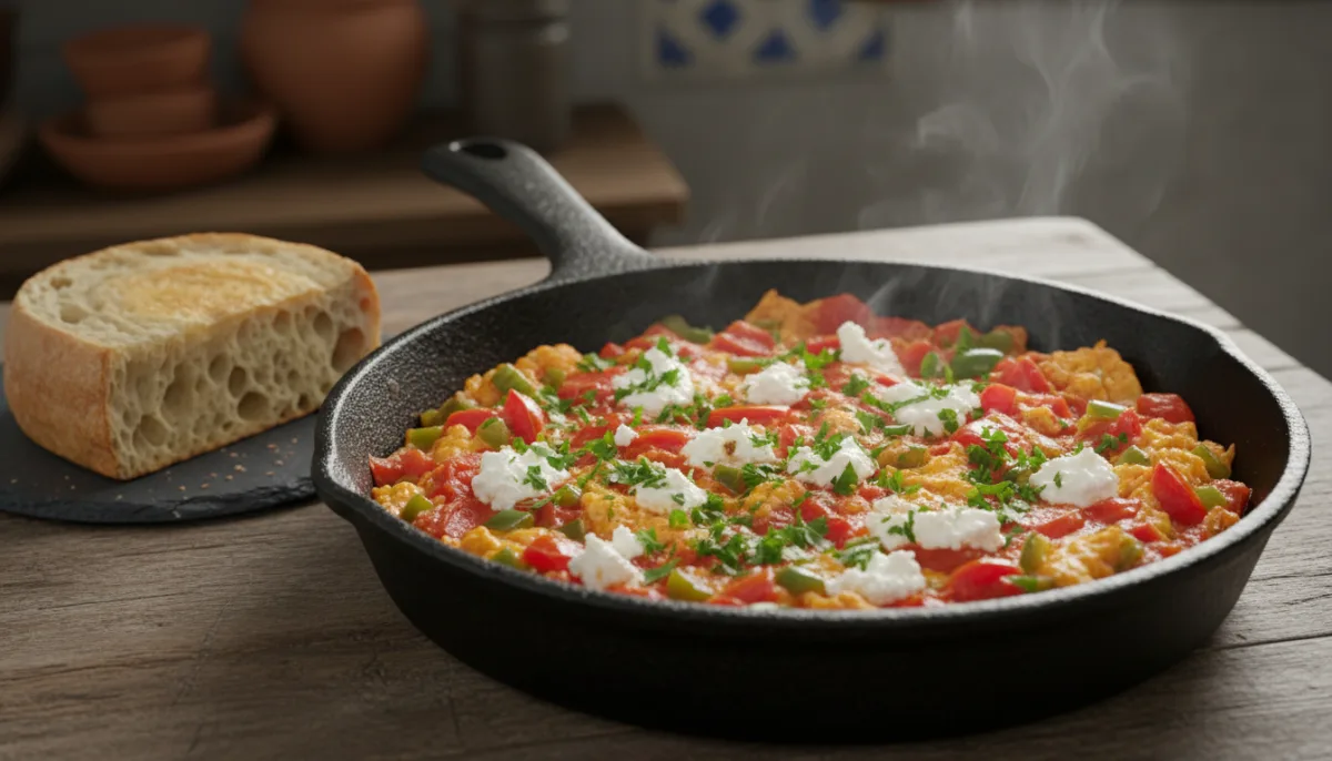 Turkish Menemen with Feta