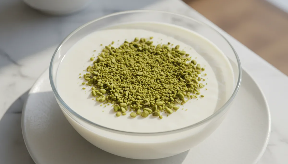 Muhallebi Turco de Pistacho y Agua de Rosas