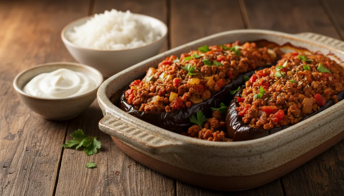 Turkish Spiced Lamb and Eggplant Casserole (Karnıyarık)