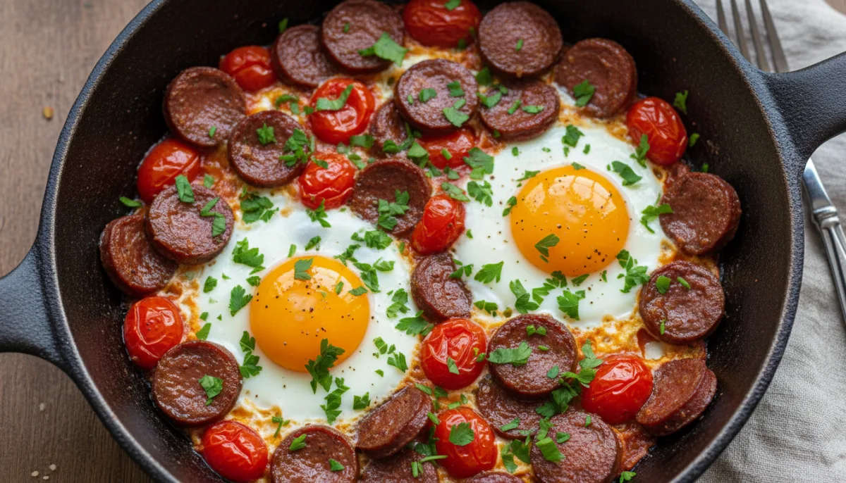 Turkish Sucuk and Egg Skillet