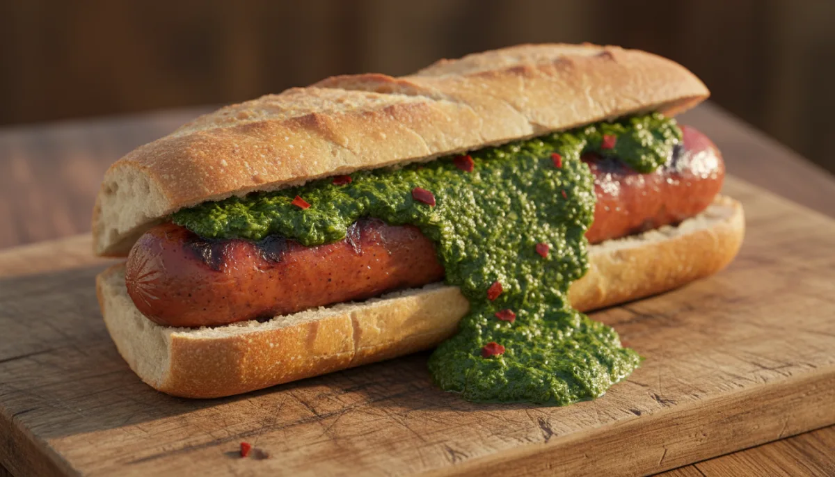 Classic Uruguayan Choripán with Bright Chimichurri
