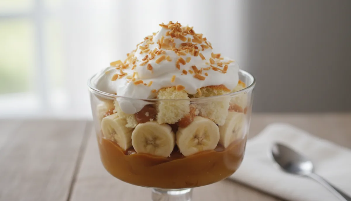Uruguayan Dulce de Leche and Banana Trifle with Toasted Coconut