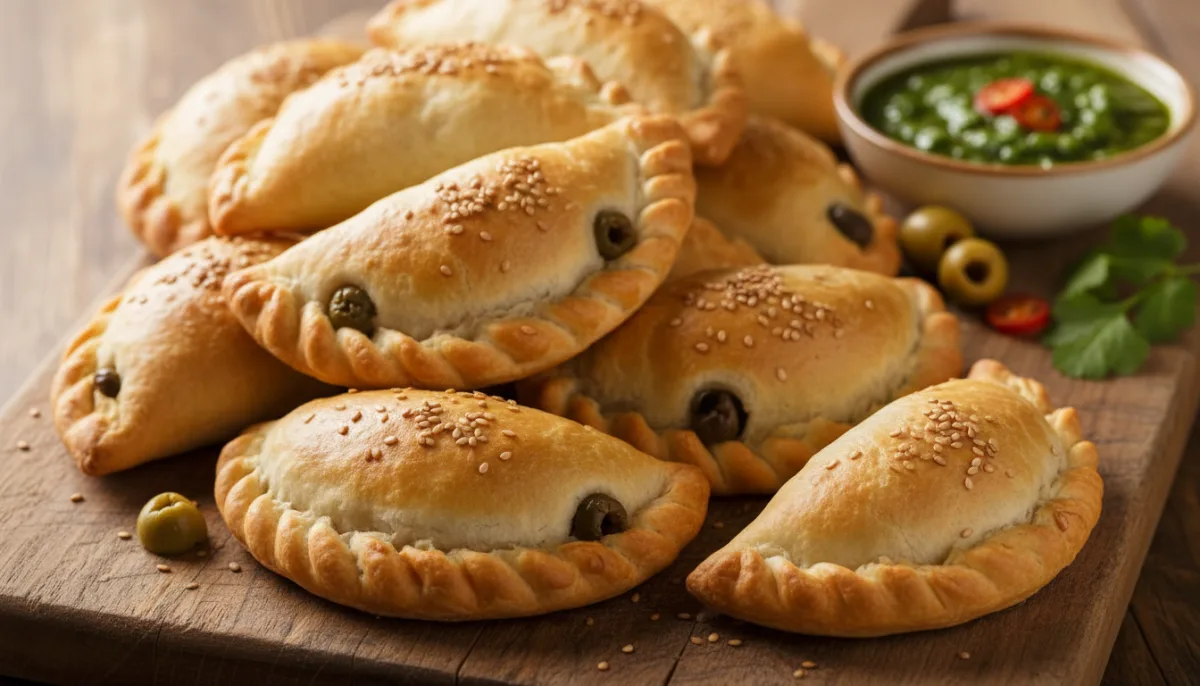 Uruguayische Empanadas mit herzhafter Rindfleischfüllung und Oliven