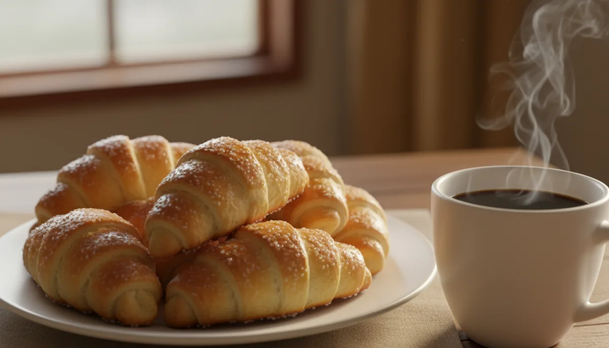 Uruguayan Media Lunas: Croissant-Style Pastries with Coffee