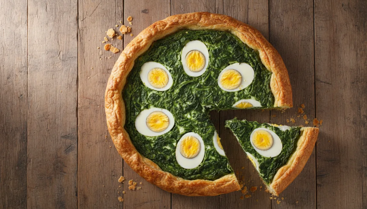 Classic Uruguayan Pascualina: Spinach, Ricotta & Egg Tart