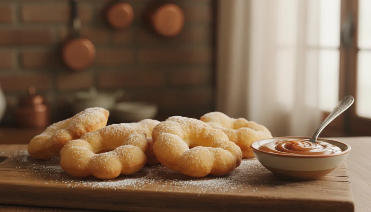 Uruguayan Tortas Fritas with Dulce de Leche
