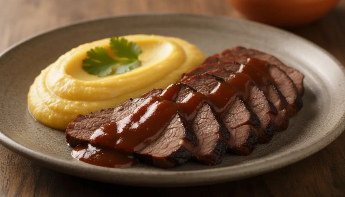 Βενεζουελάνικο Asado Negro με Πουρέ Μπανάνας