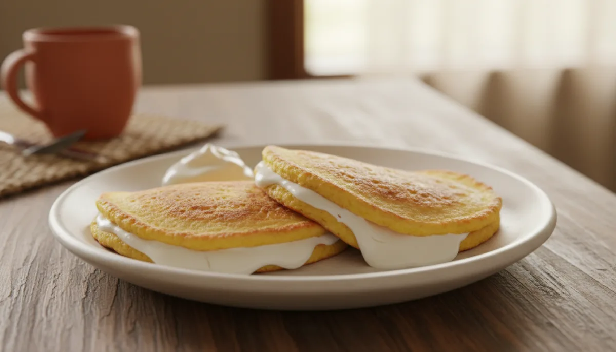 Venezuelan Cachapas with Queso de Mano and Nata