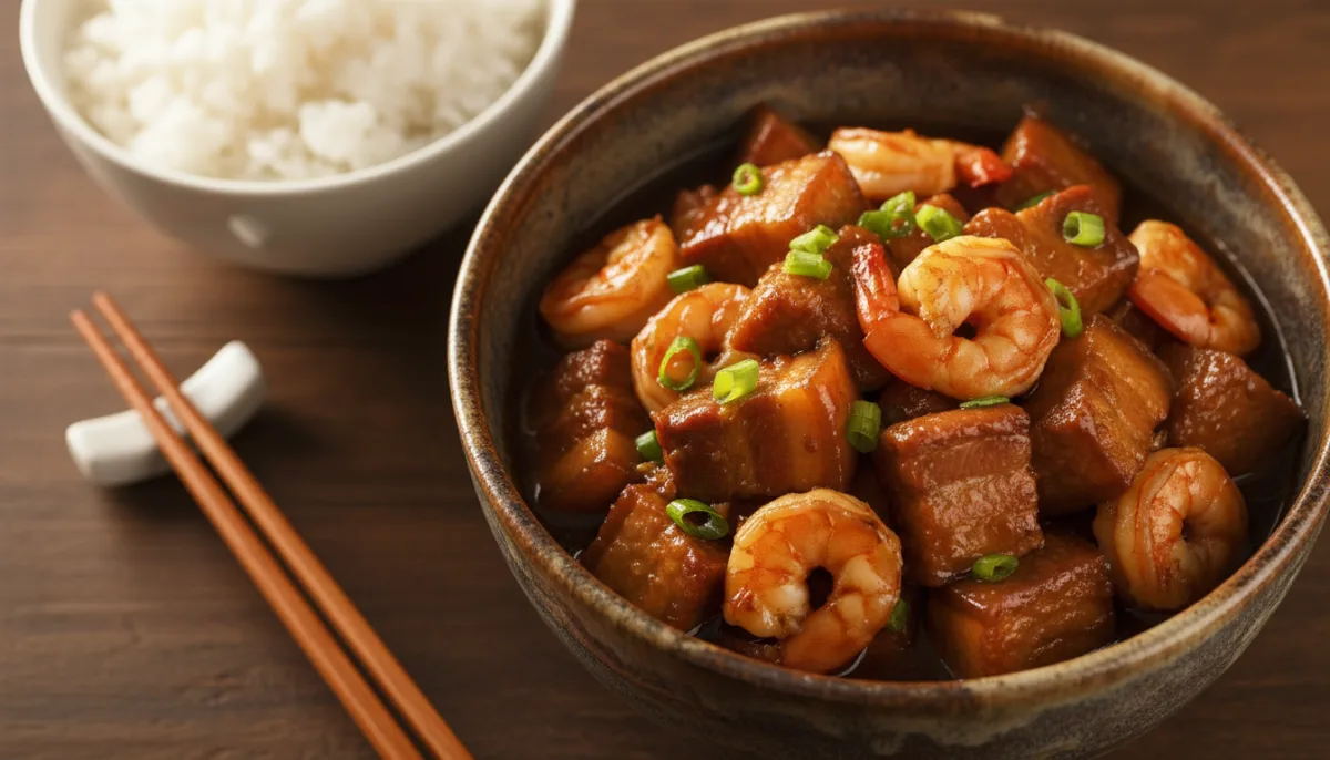 Vietnamese Caramelized Pork and Shrimp with Coconut Water (Thịt Kho Tàu)