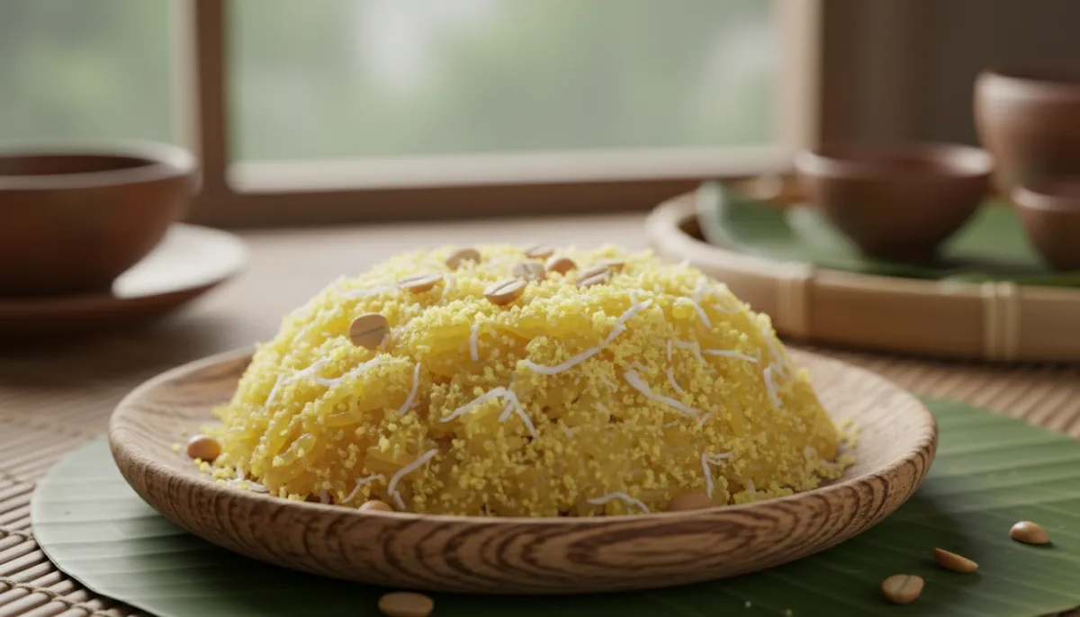 Arroz Pegajoso Vietnamita con Coco y Frijol Mungo (Xôi Vò)