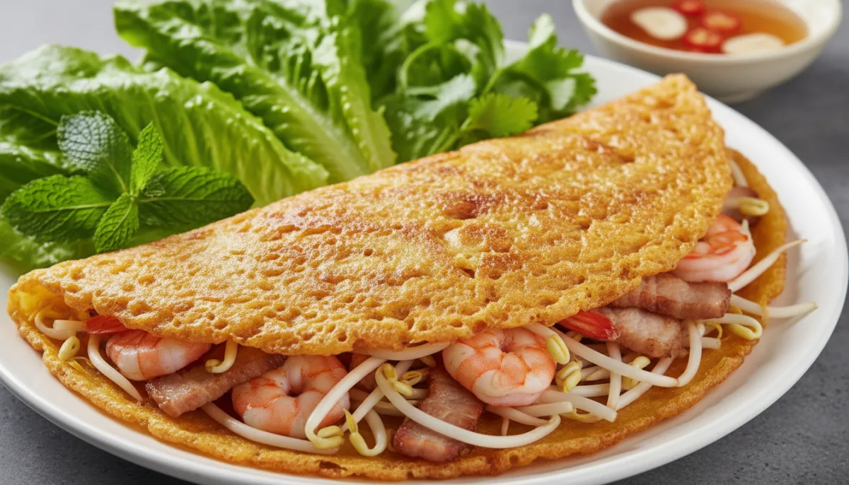 Golden Vietnamese Savory Crepes (Bánh Xèo)