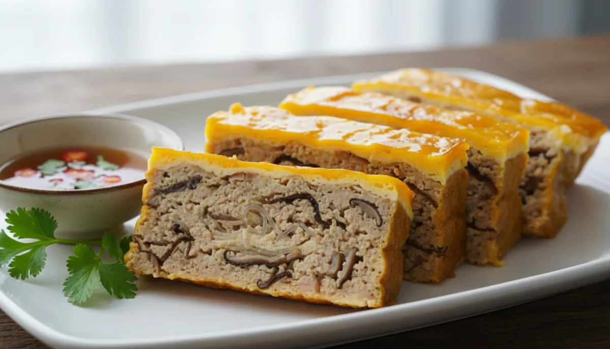 Mish Qofte Vietnameze me Vezë në Avull (Chả Trứng Hấp)