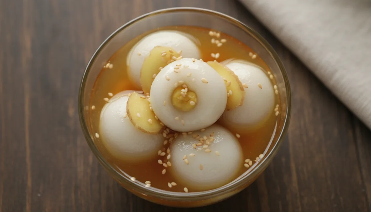 Bolas de Arroz Dulces Vietnamitas en Almíbar de Jengibre (Chè Trôi Nước)
