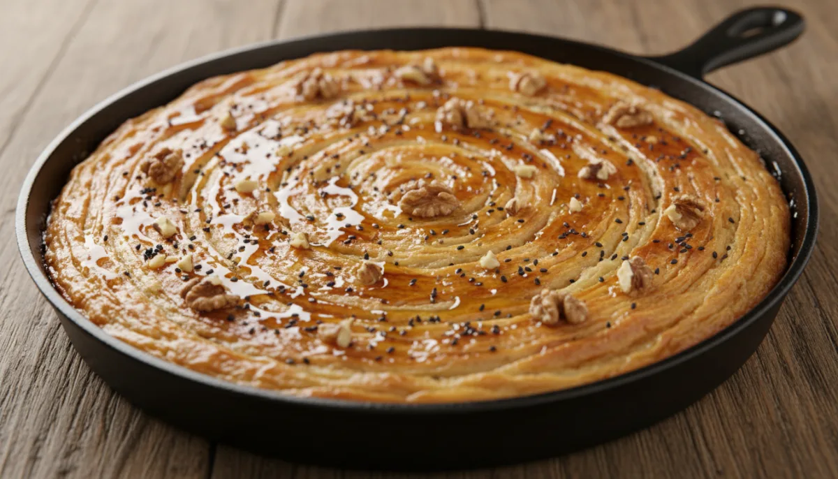 Pastel Yemení de Miel y Nueces en Capas (Bint Al Sahn)