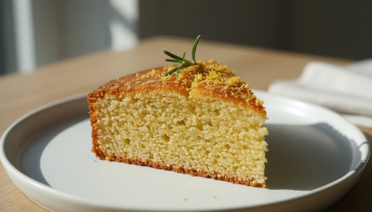 Zesty Lemon Olive Oil Cake with Rosemary
