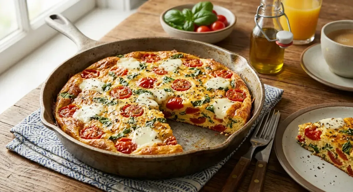 Italian Savory Tomato and Basil Breakfast Frittata