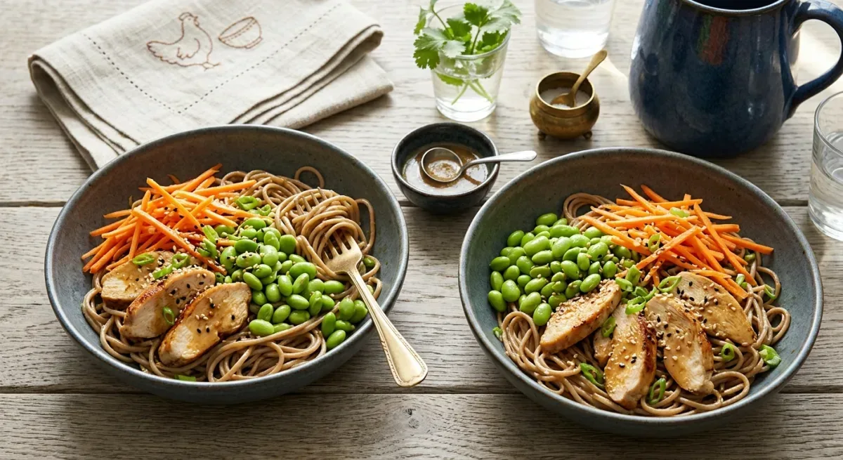 Sesame Ginger Chicken Soba Bowls